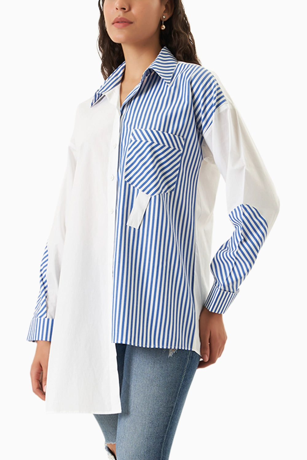 Stripe Pop Blue-White Stripe Shirt