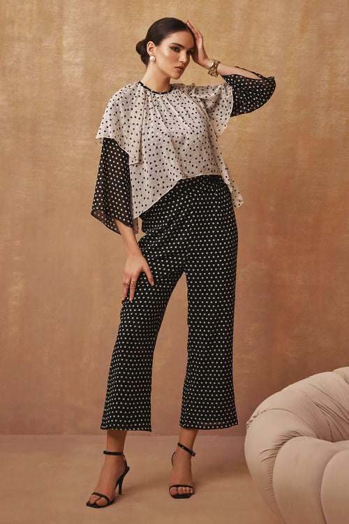 All About Monochrome Polka Co-ord Set