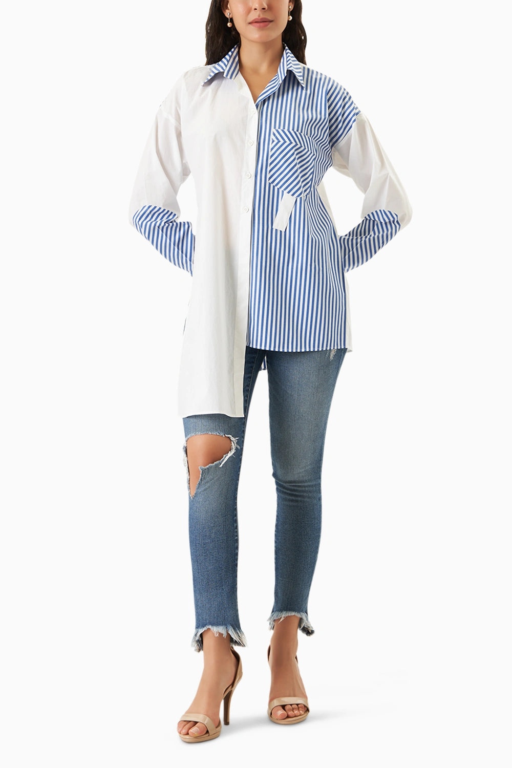 Stripe Pop Blue-White Stripe Shirt