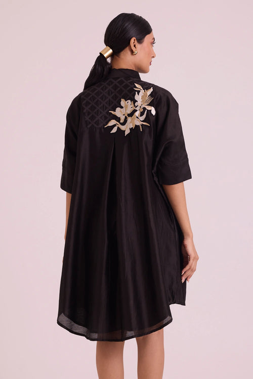 Black Mimi Framed Shirt Dress