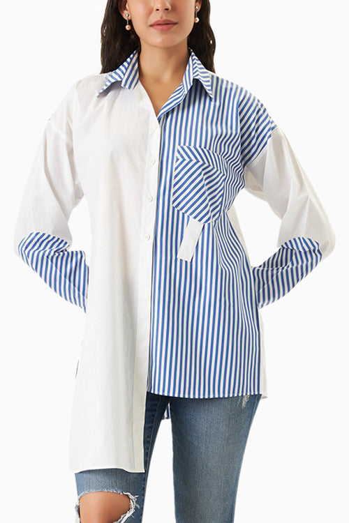 Stripe Pop Blue-White Stripe Shirt