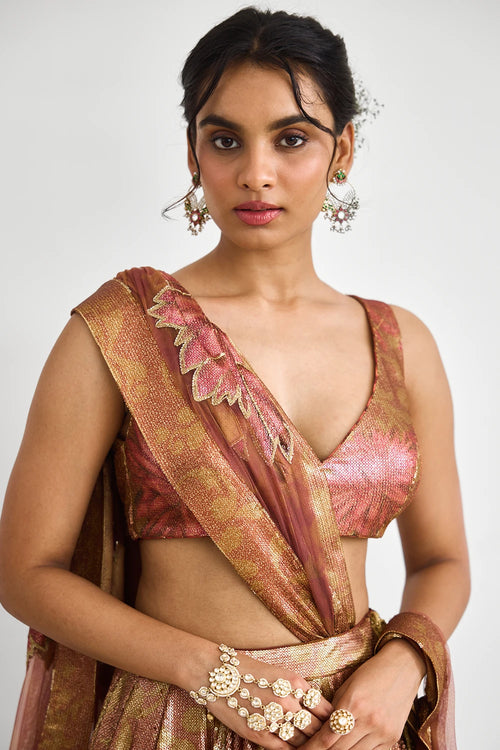 Carnival Sprinkle Lehenga Set with Sequins Dupatta
