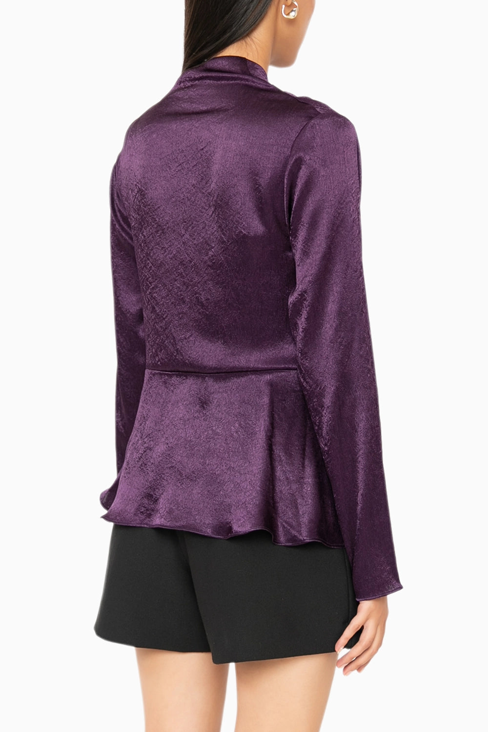 Magnolia Purple Wrap Top