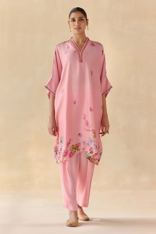 Saumya Peach Kurta Set