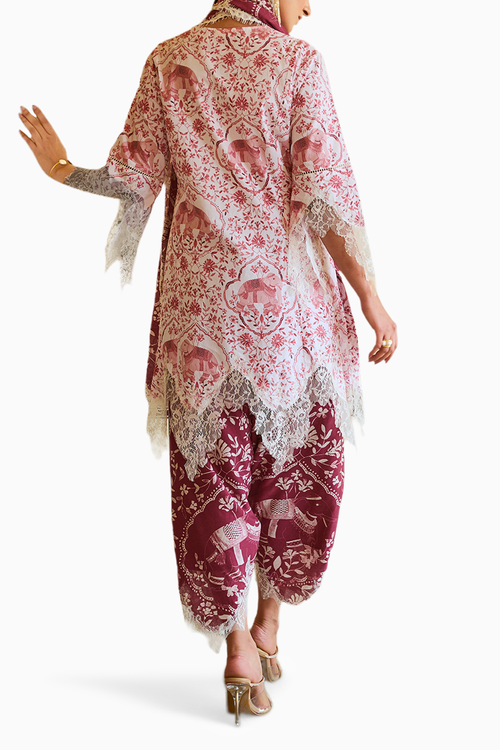 Raasa Burgundy Tunic Set