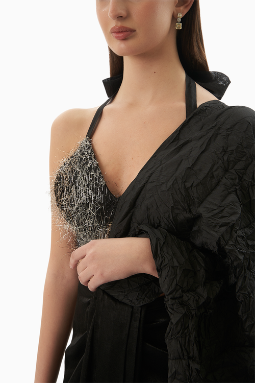Black Ebony Drift Saree