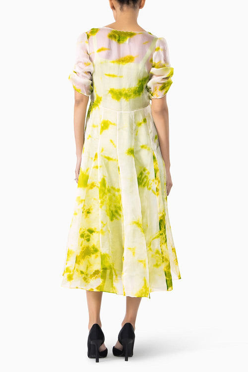 Chartreuse Dews Silk Overlay