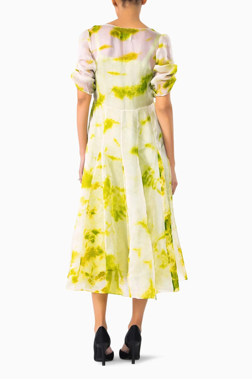 Chartreuse Dews Silk Overlay