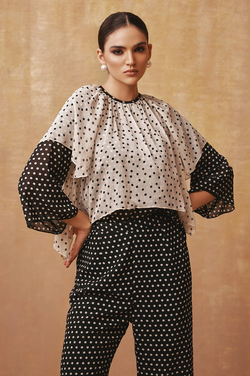 All About Monochrome Polka Co-ord Set