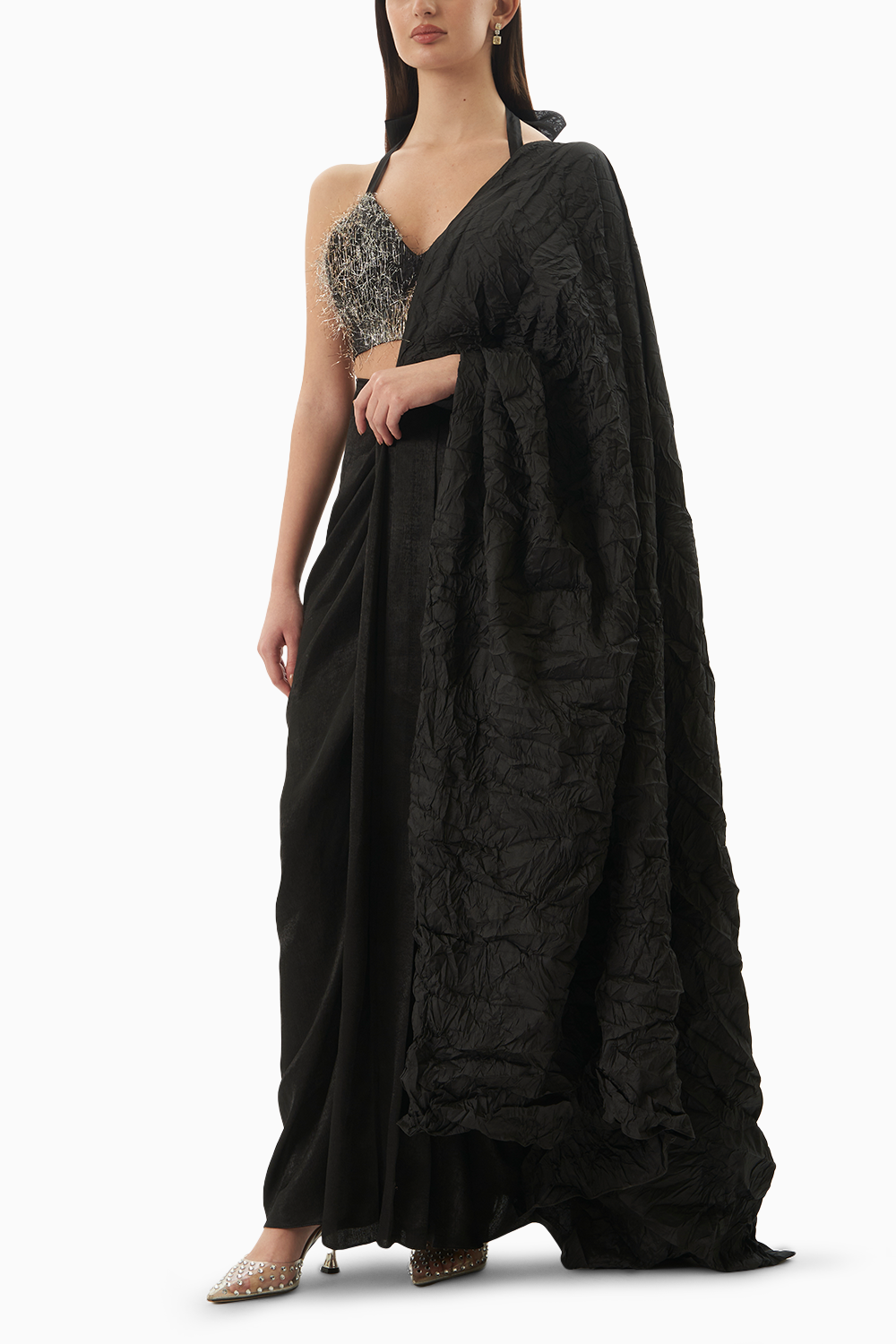 Black Ebony Drift Saree