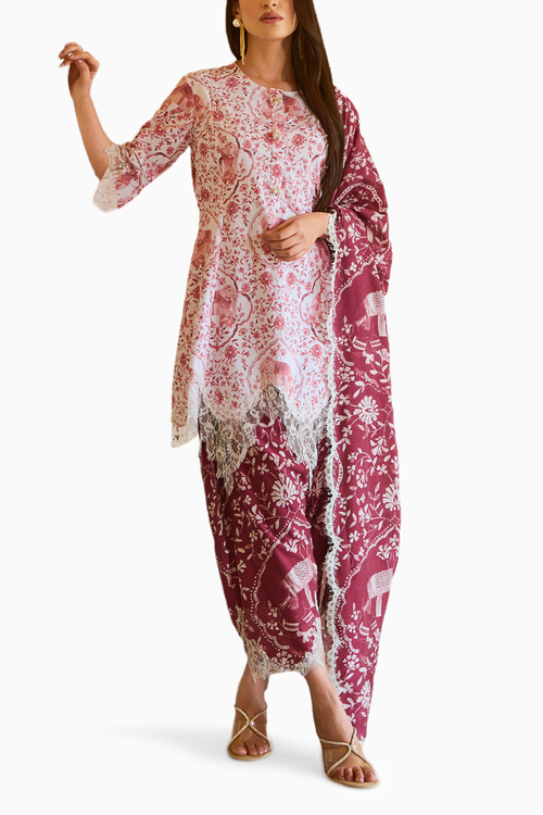 Raasa Burgundy Tunic Set