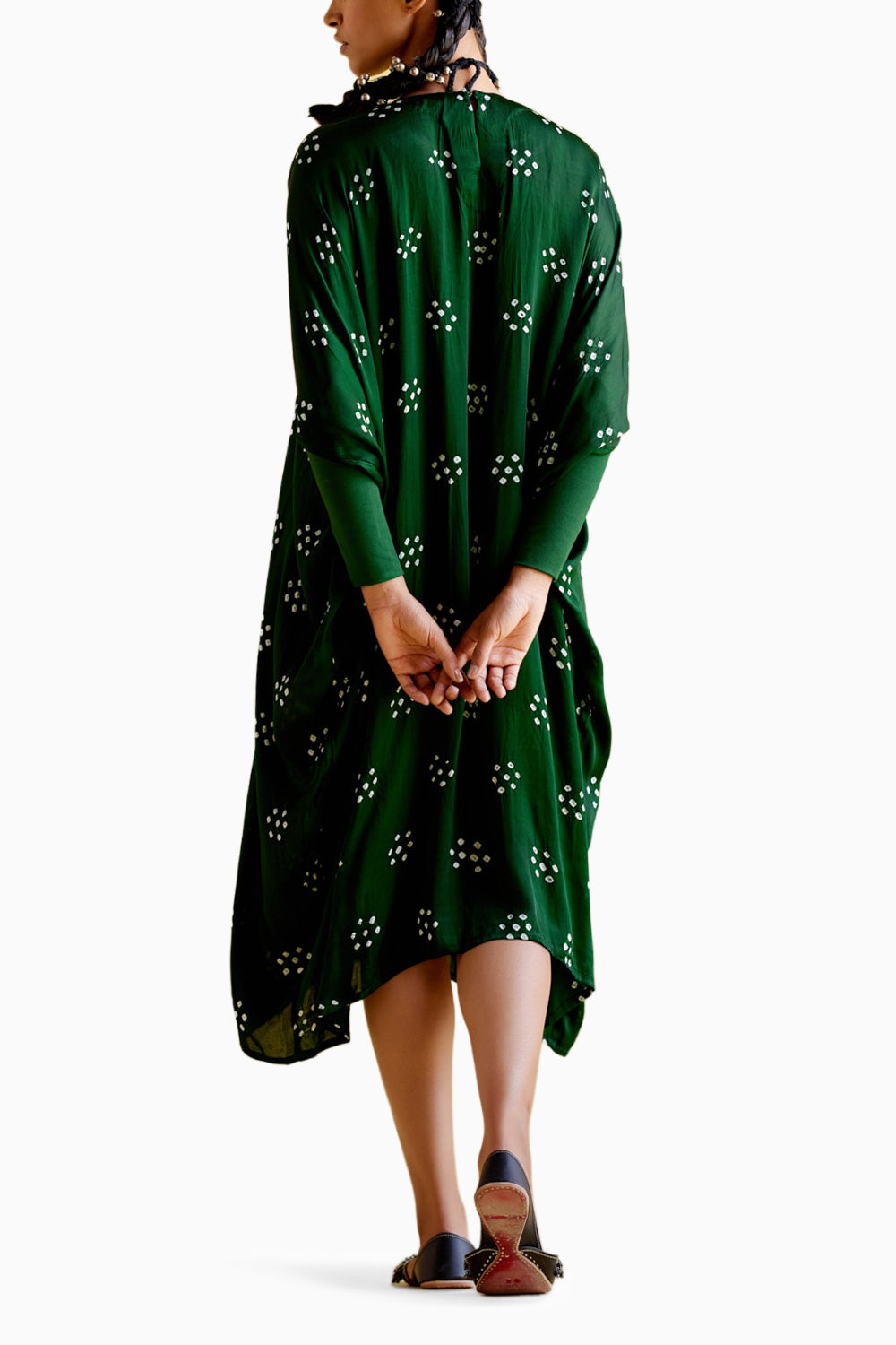 Annapoorna Green Bandhini Kaftan