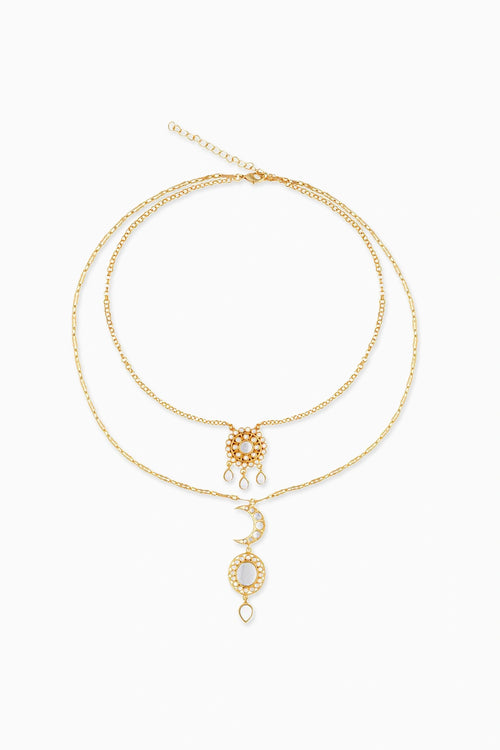 Chaand Roop Pendant Necklace with Mirror Polki