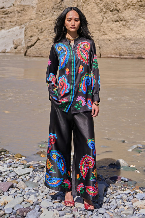 Multicolour Paisley Pant Set