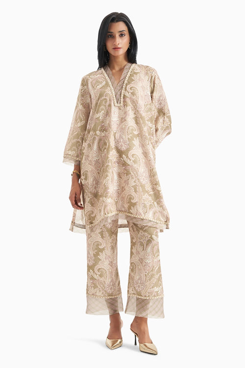 Sandstone Paisley Tunic Set