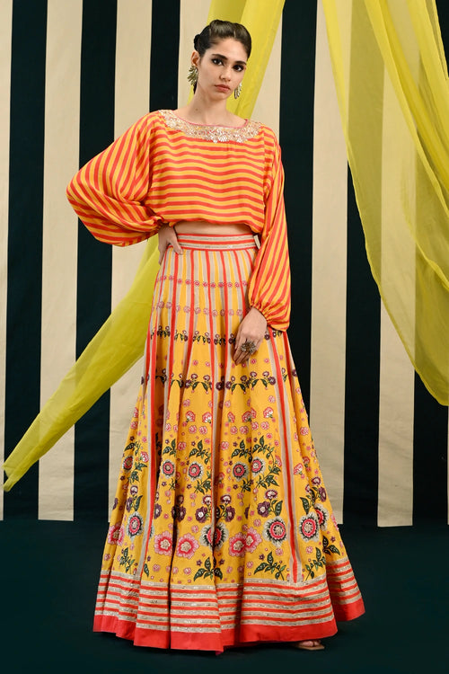 Gulmohar Tarana Lehenga