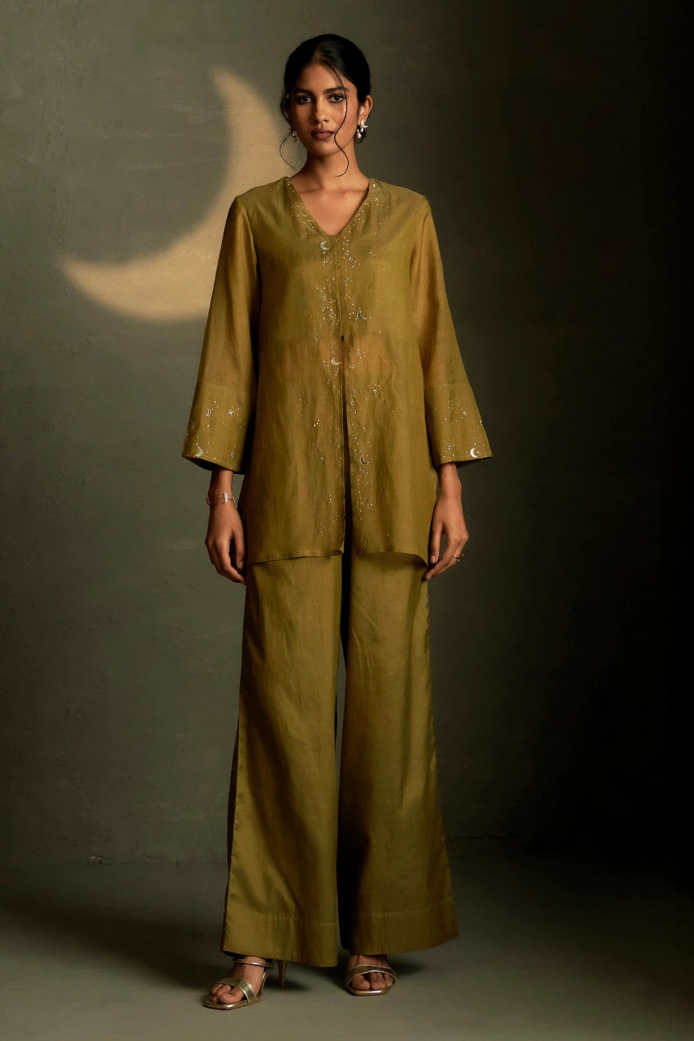 Olive Dusk Chaand Sitara Set