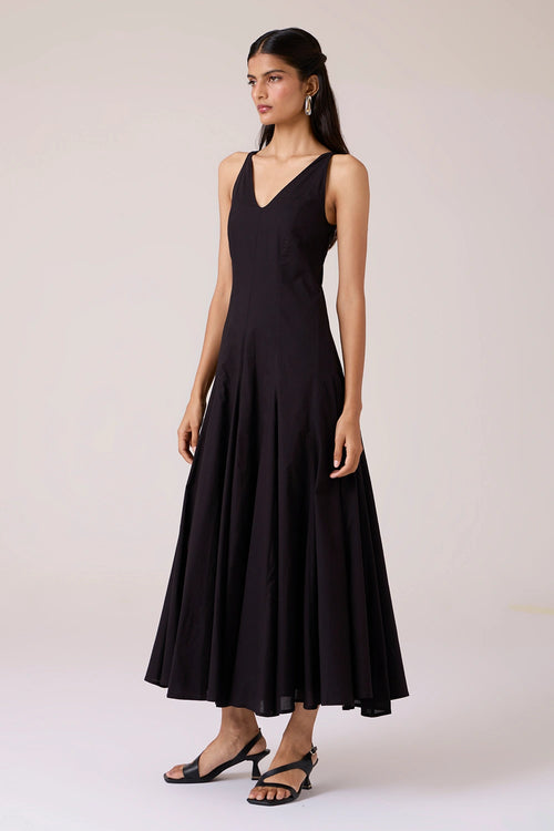 Aurora Black Panelled Dress