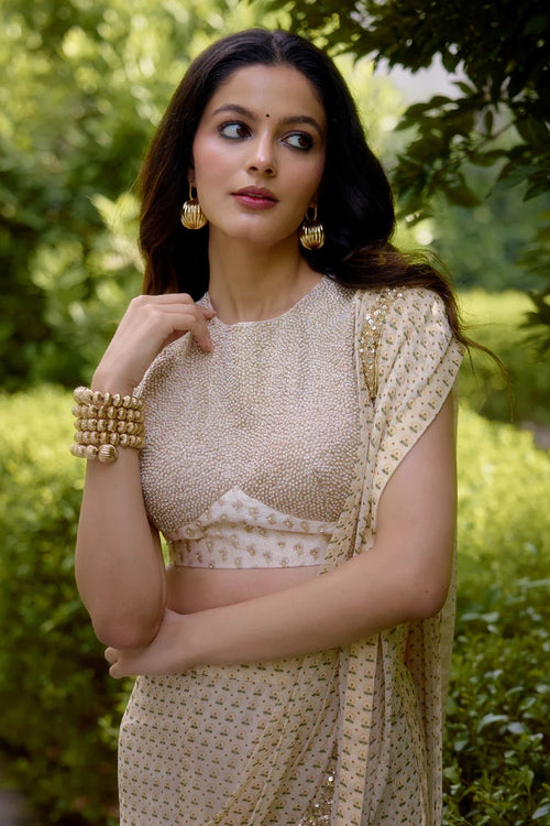 Haseena Cream Saree