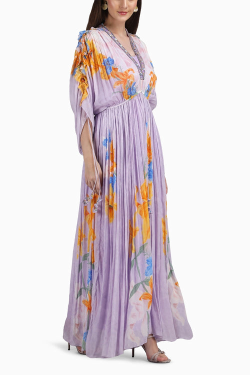 Amethyst Bloom Printed Kaftan