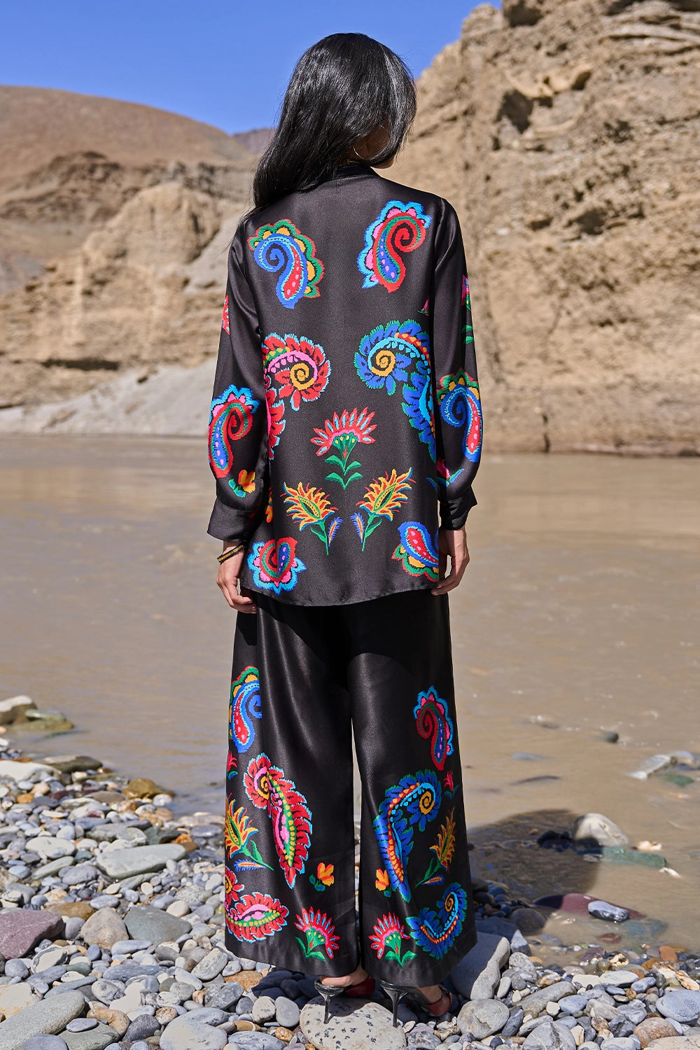Multicolour Paisley Pant Set