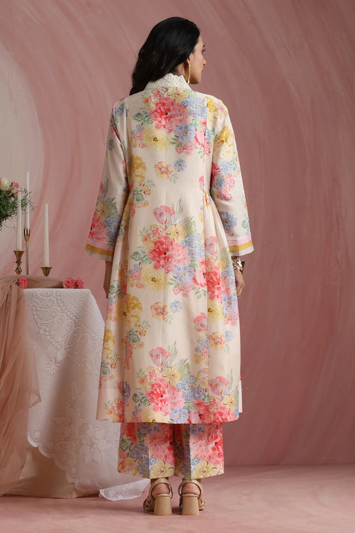 Rose Mahal Side Gathered Kurta Set