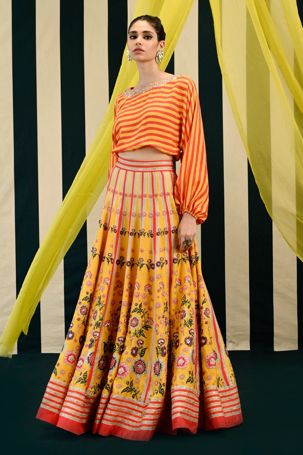 Gulmohar Tarana Lehenga