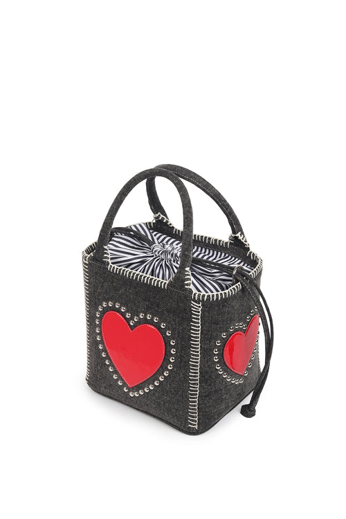 Kirana Black Denim Mini Tote Bag