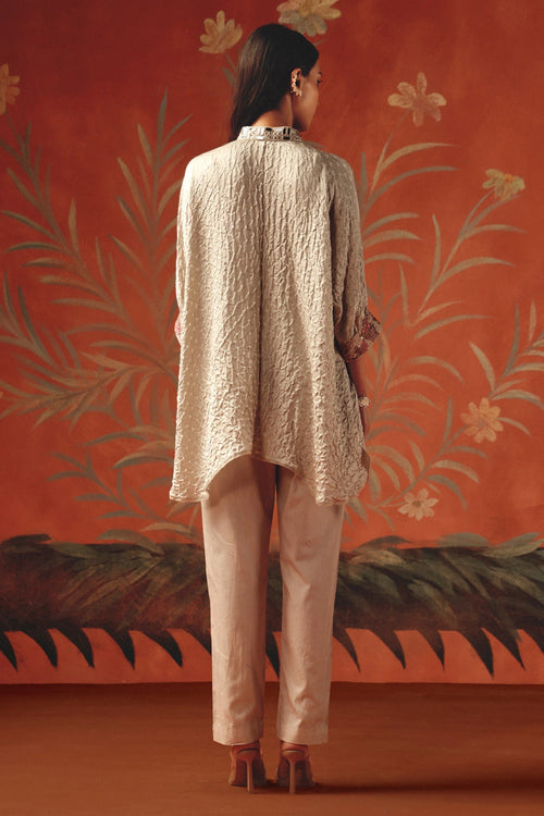 Moon Dust Bandhani Oversize Shirt with Cigarette Pants