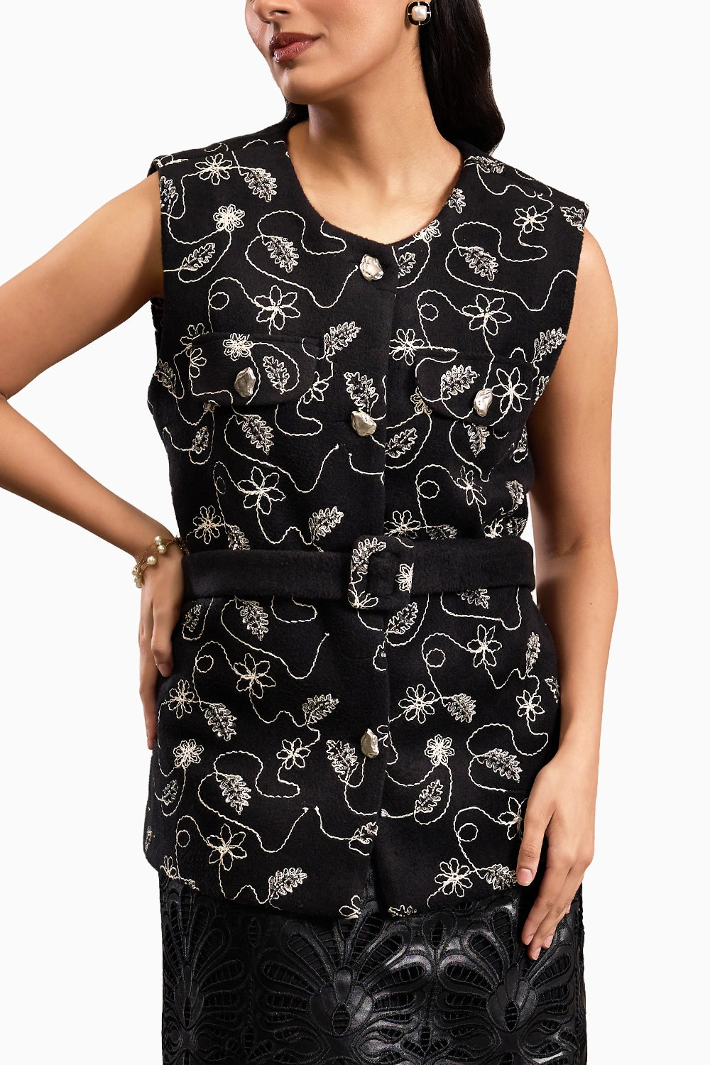 Onyx Lumina Belted Coat