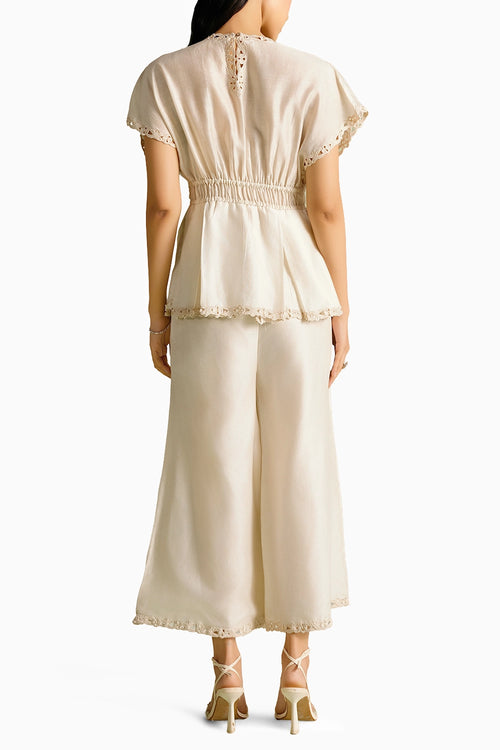 Ivory Mosaic Floral Jumpsuit