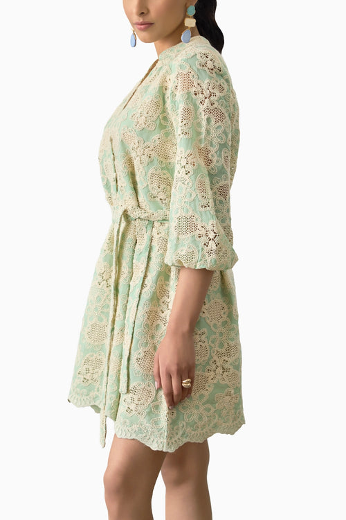 Mint Lace Garden Dress