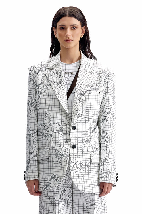 Entangled Mesh Tailored Blazer
