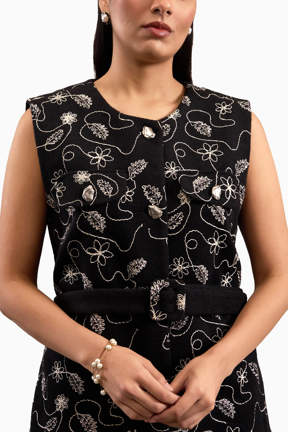 Onyx Lumina Belted Coat