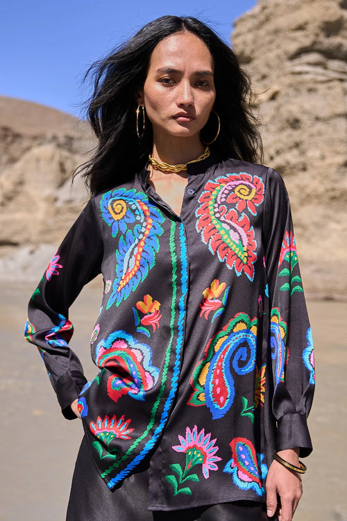 Multicolour Paisley Pant Set