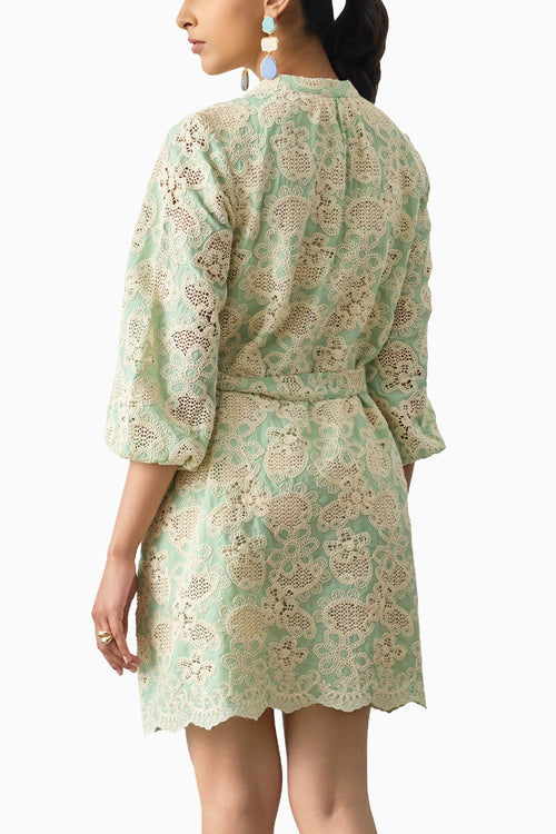 Mint Lace Garden Dress