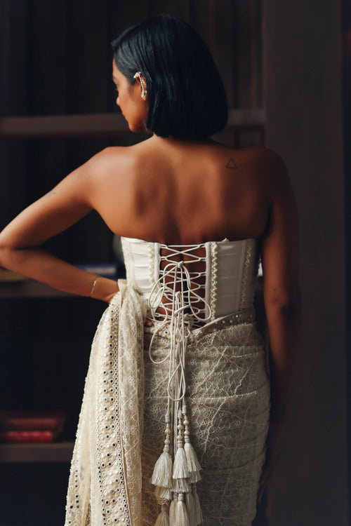 Beadwork Jaal Saree