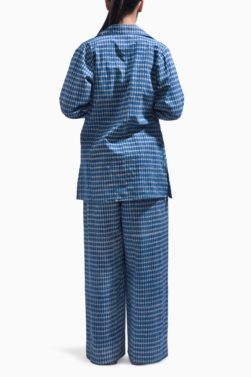 Block Printed Blazer Set