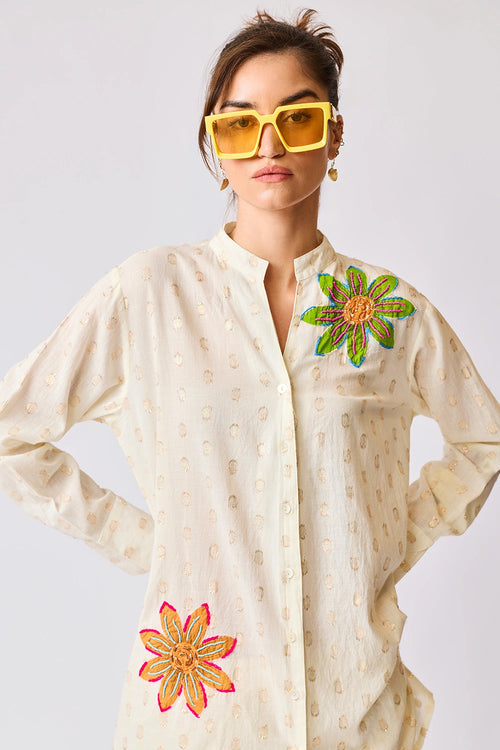 Ivory Bloom Shirft