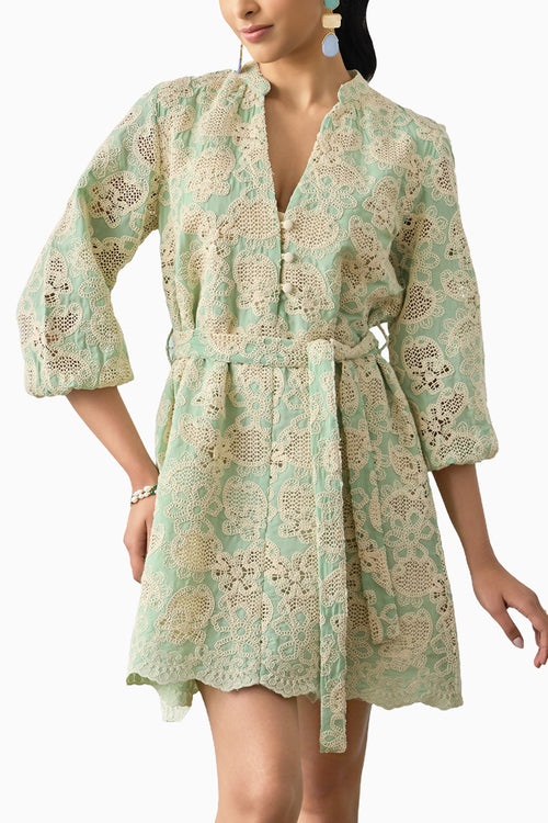 Mint Lace Garden Dress