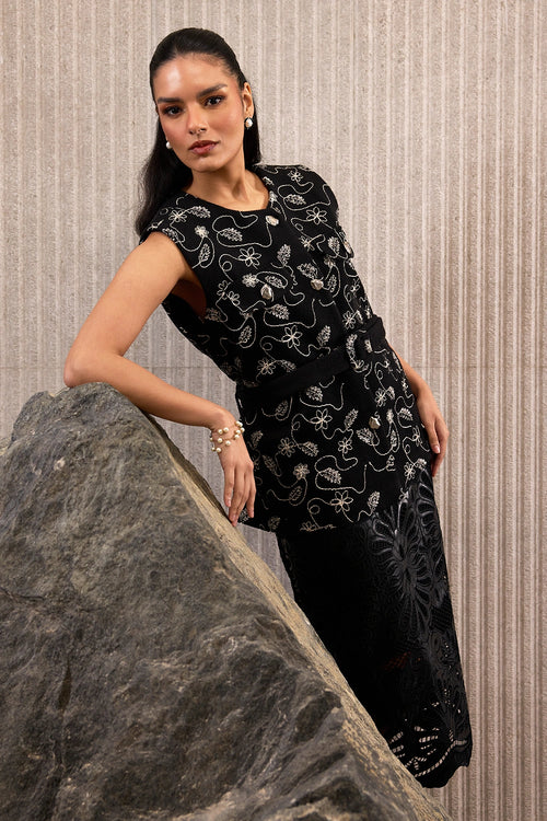 Onyx Lumina Belted Coat