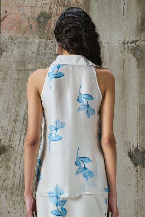 Blooming Edge Halter Neck Shirt