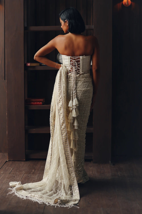 Beadwork Jaal Saree