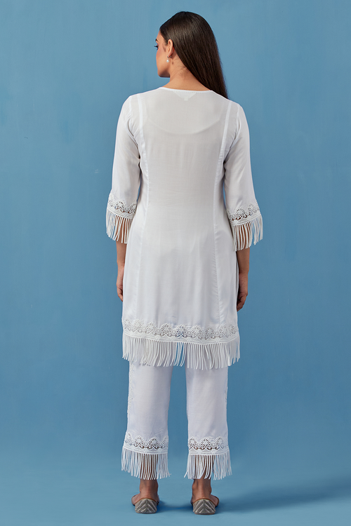 Miral White Kurta Set
