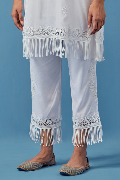 Miral White Kurta Set