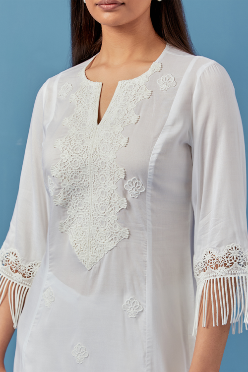 Miral White Kurta Set