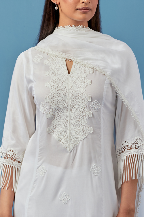 Miral White Kurta Set