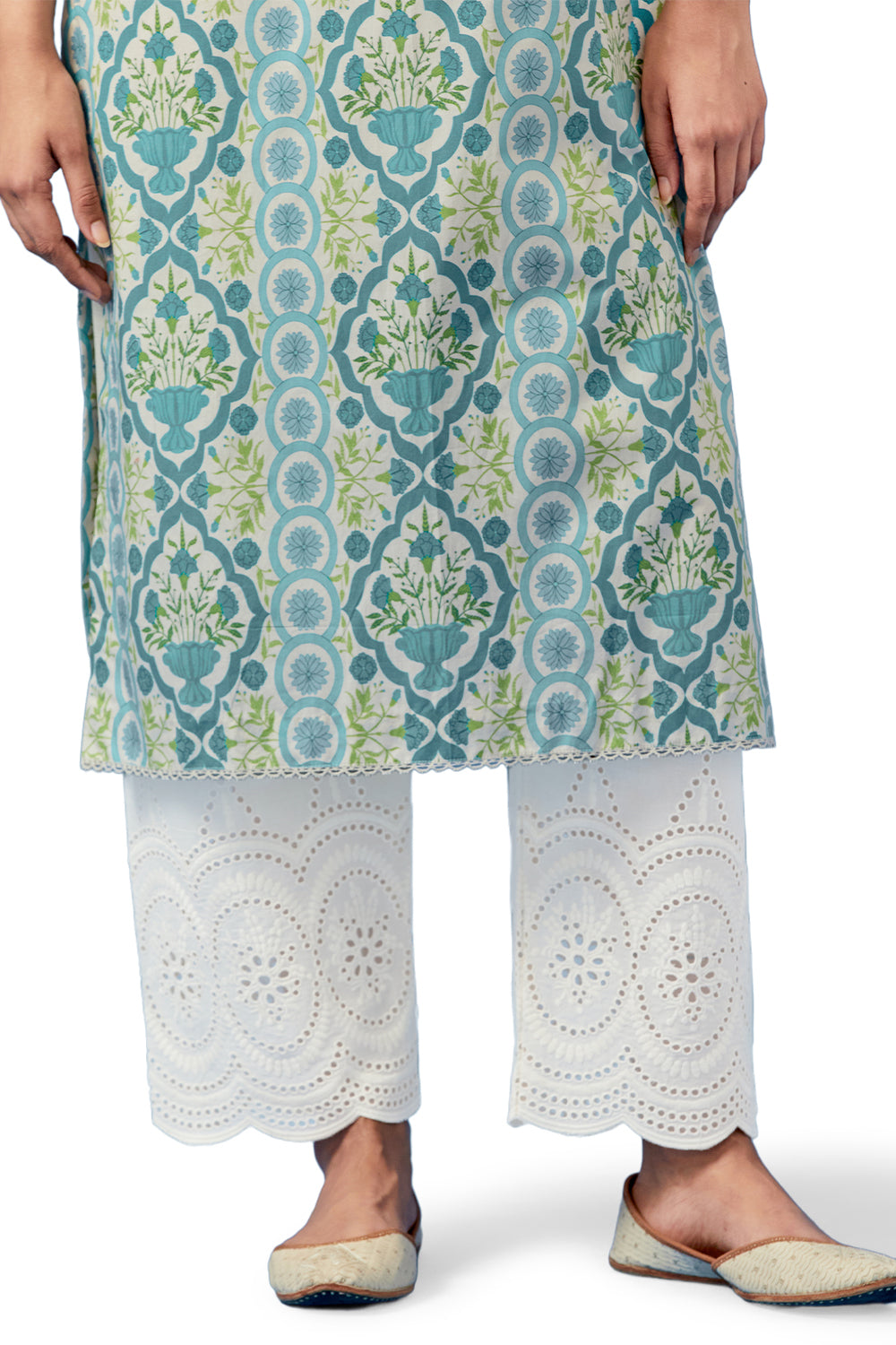 Sea Blue Aparajita Kurta and Pants