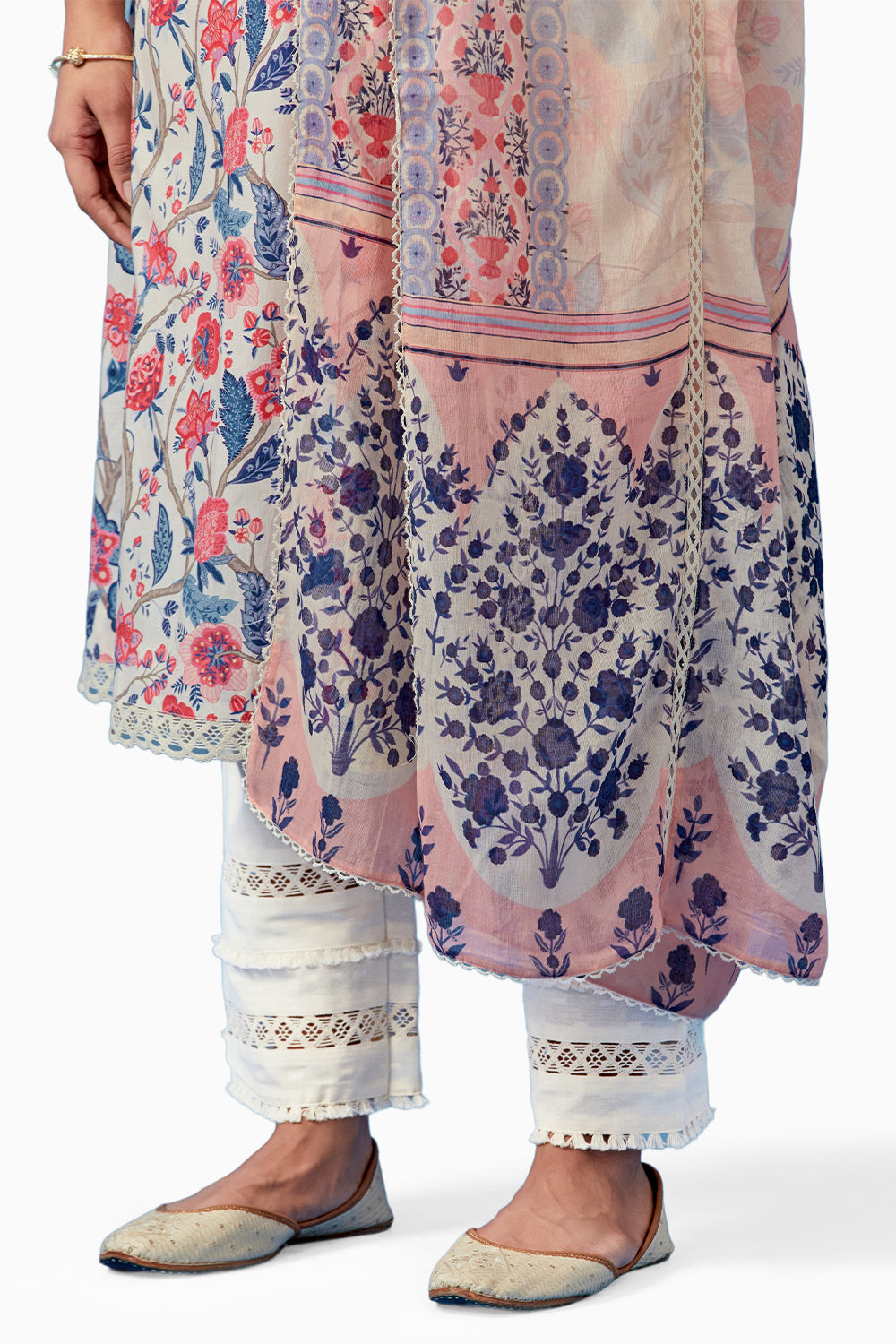 Ivory Kala Kurta and Pants with Dupatta