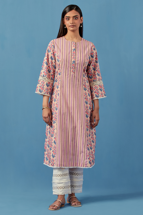 Pale Pink Malhaar Kurta and Pants